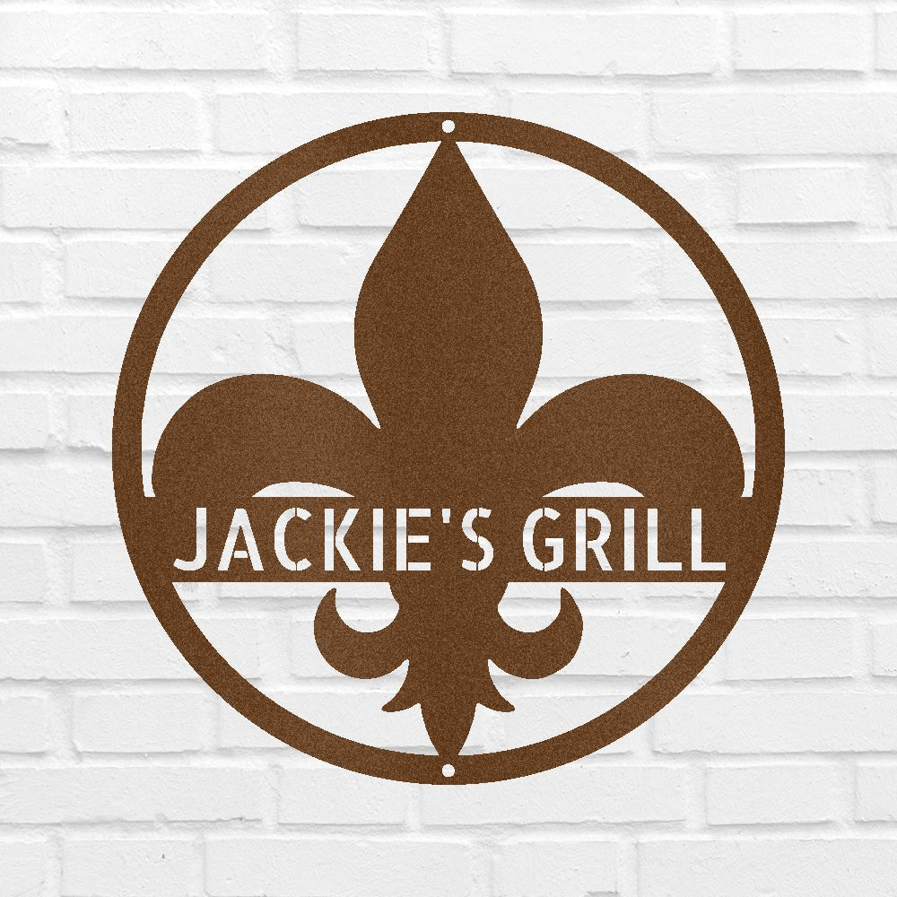 Fleur De Lis Personalized Gifts - Custom Metal Sign