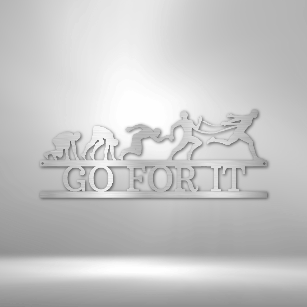 Evolution of Running Personalized Gifts - Custom Metal Sign for Marathon Runner