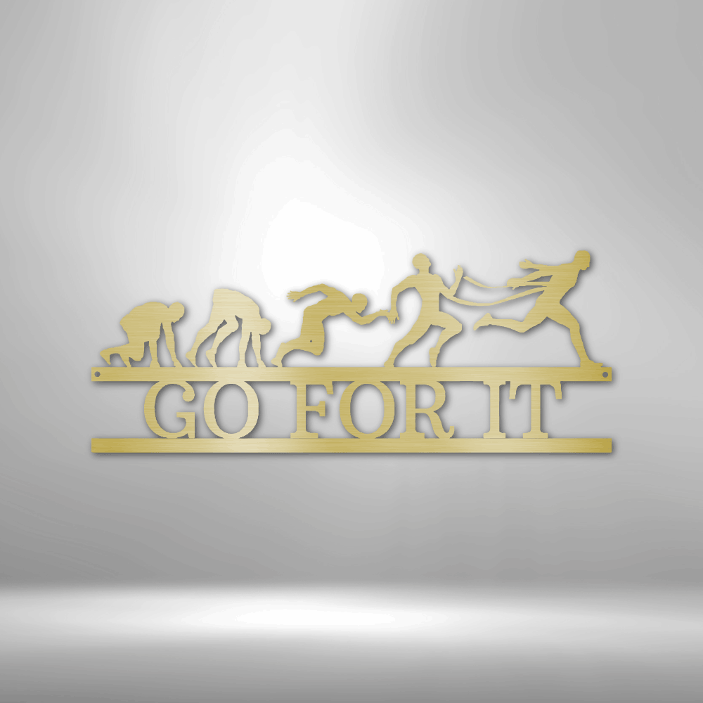 Evolution of Running Personalized Gifts - Custom Metal Sign for Marathon Runner