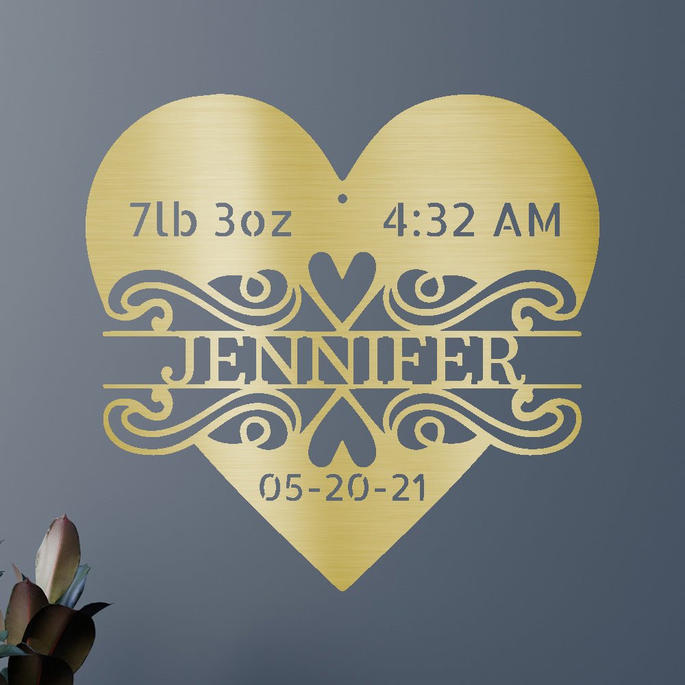Newborn Love Personalized Gifts - Custom Metal Sign