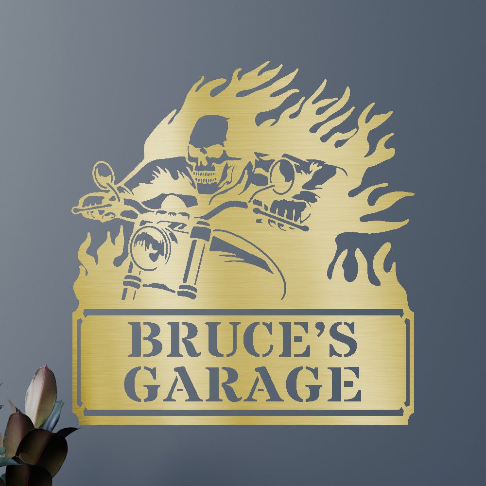 Screaming Demon Sign - Custom Metal Sign, Motorcycle Lover Gift