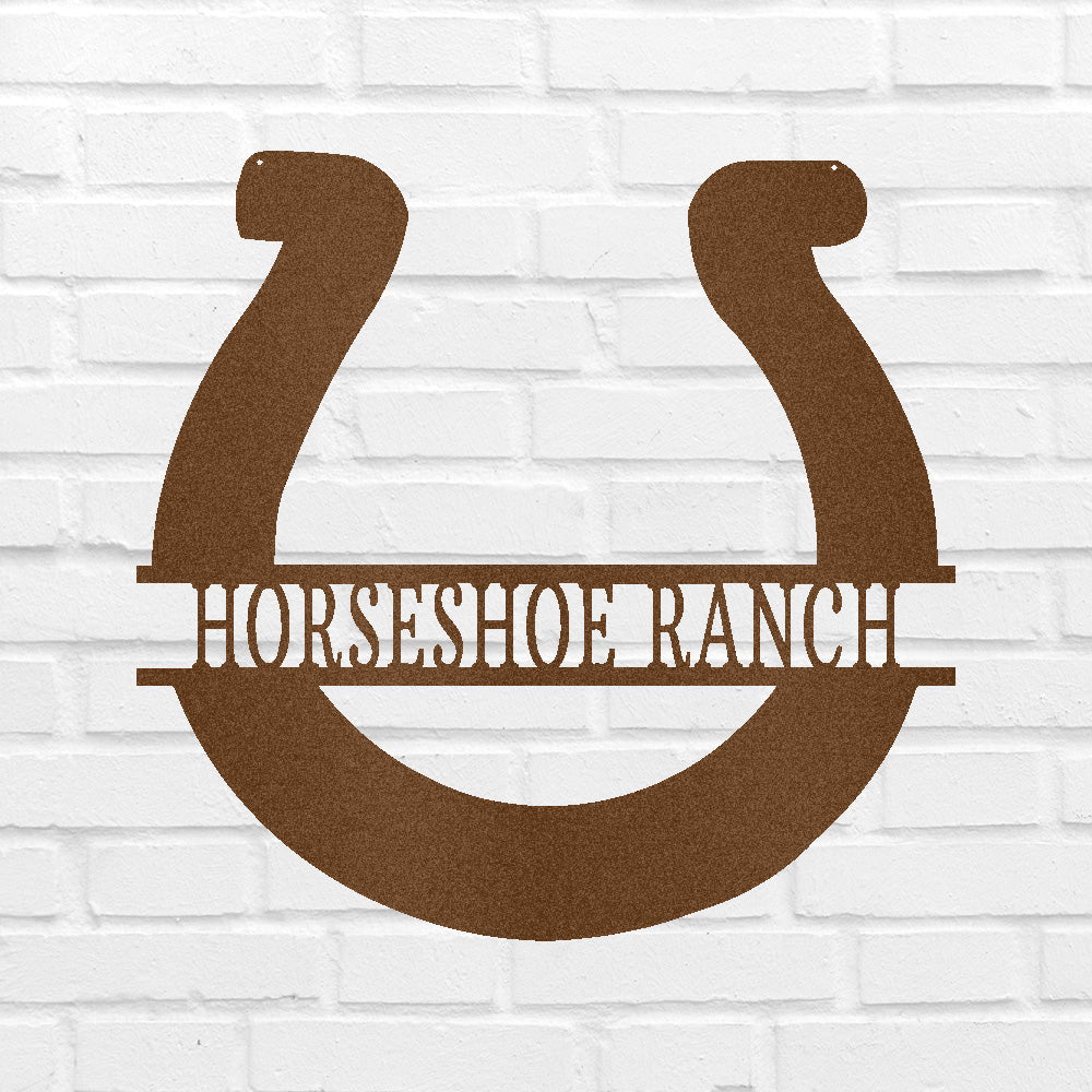 Simple Horseshoe Personalized Gifts - Custom Metal Sign, Horse Lover Gift