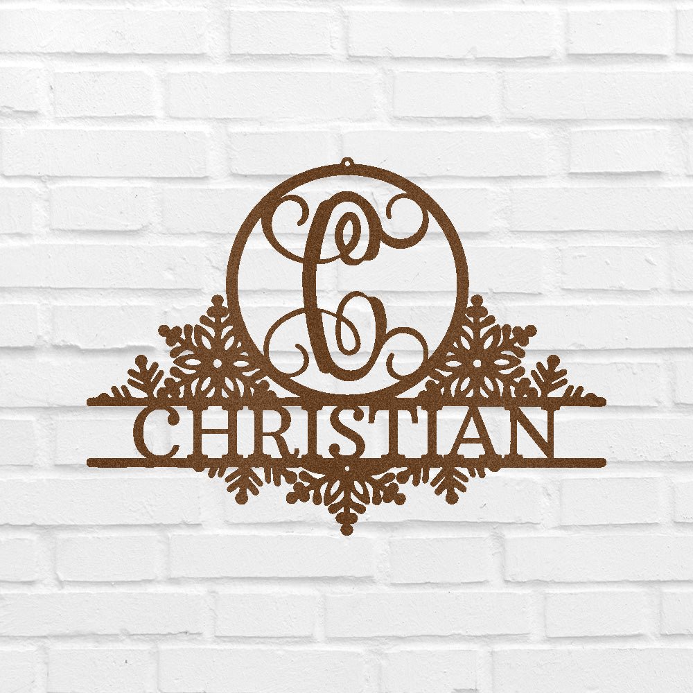 Snowfall Sign - Custom Metal Sign, Christmas Gift