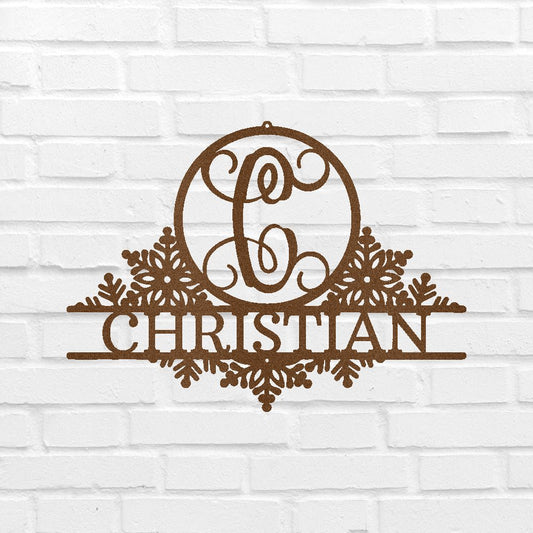 Snowfall Sign - Custom Metal Sign, Christmas Gift