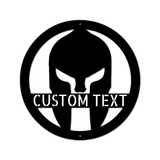 Spartan Helmet Personalized Gifts - Custom Metal Sign