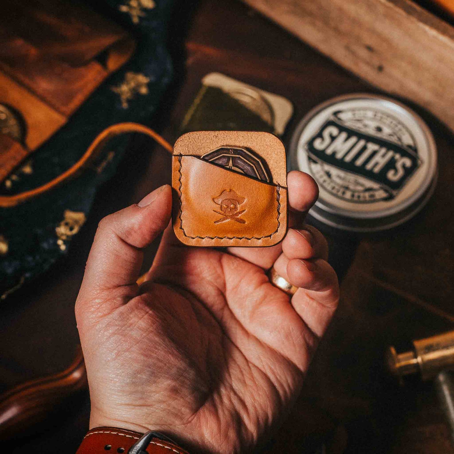 Challenge Coin Holder - Peso Pocket | Coin Case | Handcrafted Leather