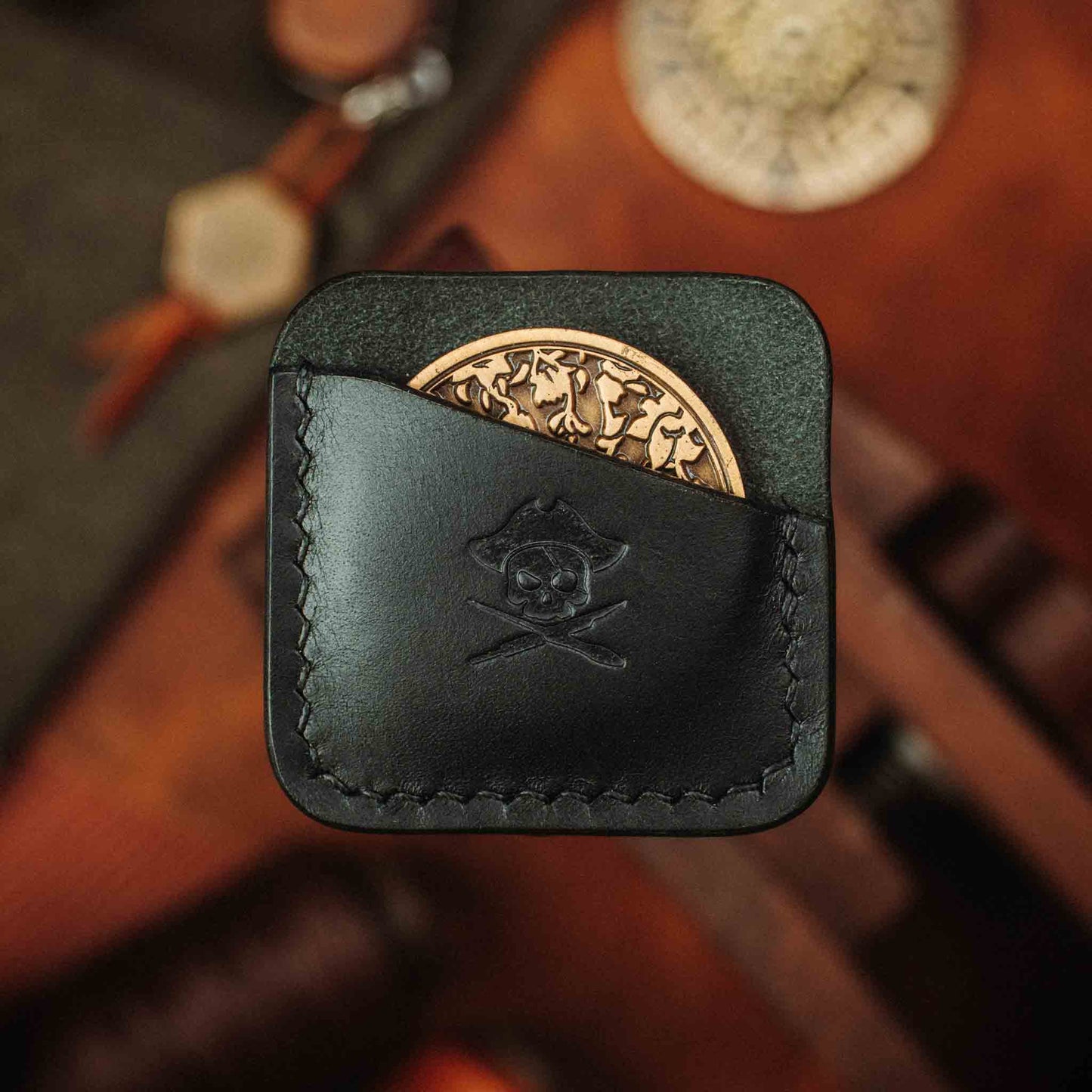 Challenge Coin Holder - Peso Pocket | Coin Case | Handcrafted Leather