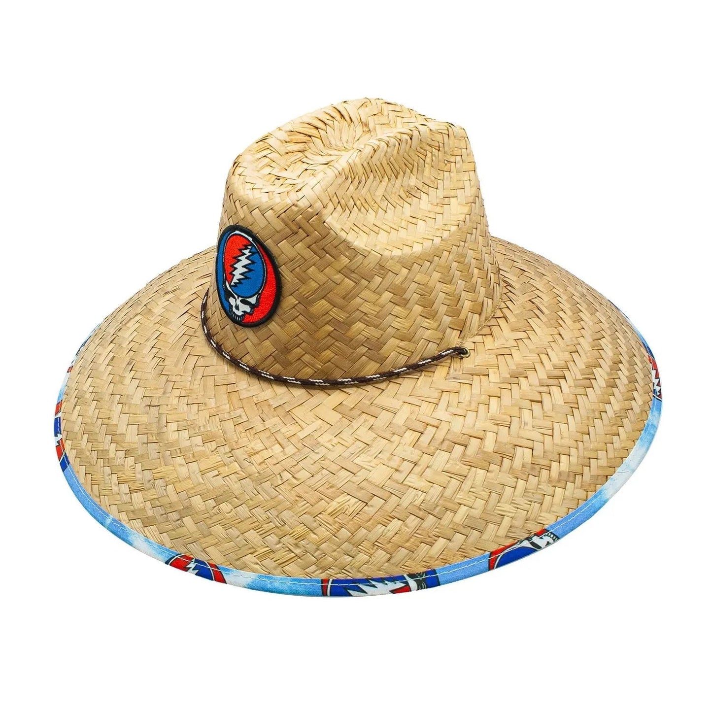 Peter Grimm Grateful Dead SYF (Steal Your Face) Hasselhoff Underbrim - Straw Lifeguard Hat