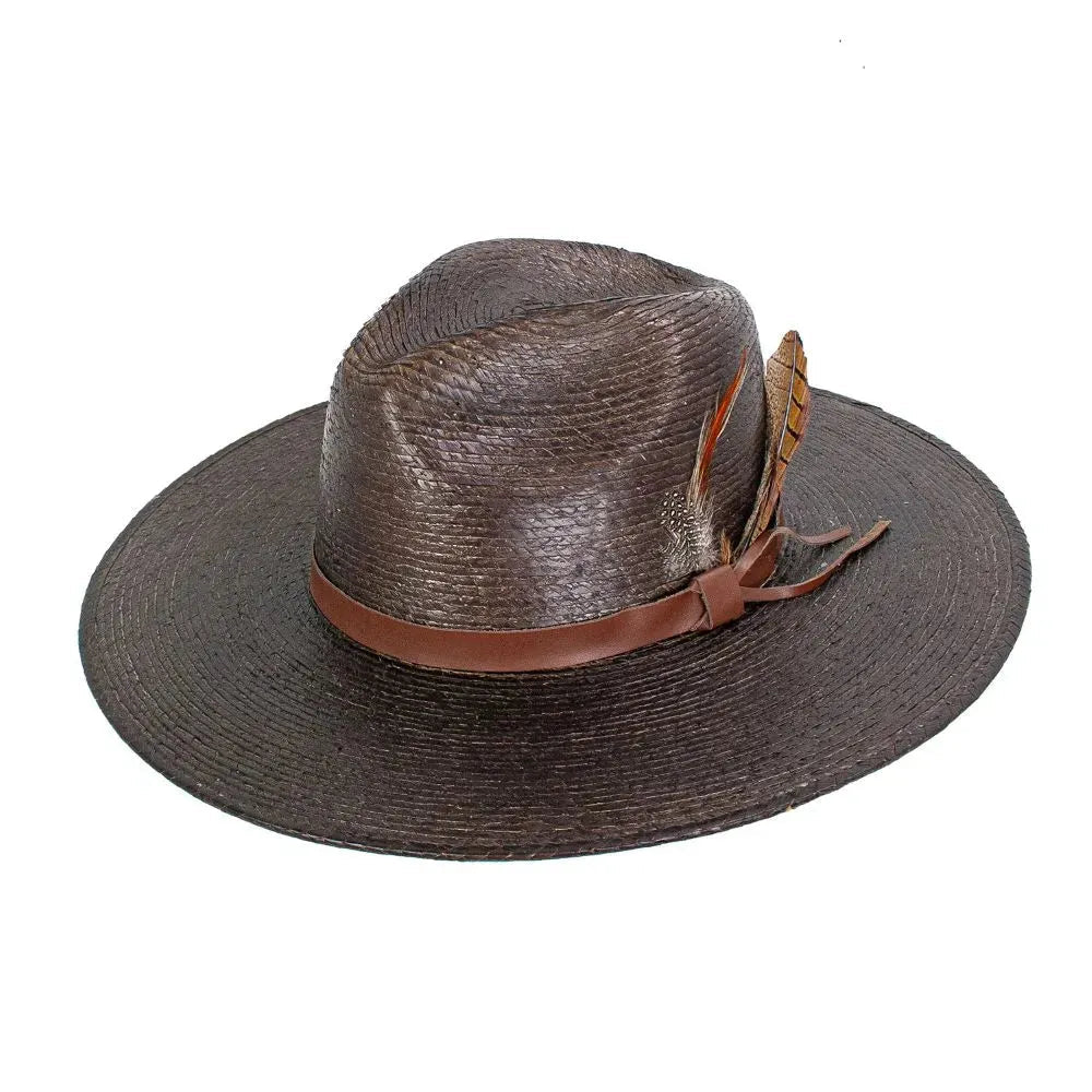 Peter Grimm Phoenix - Wide Brim Mexican Palm Straw Fedora Hat
