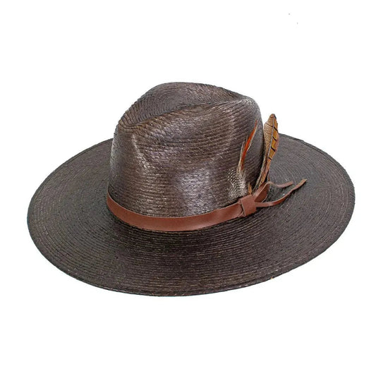 Peter Grimm Phoenix - Wide Brim Mexican Palm Straw Fedora Hat