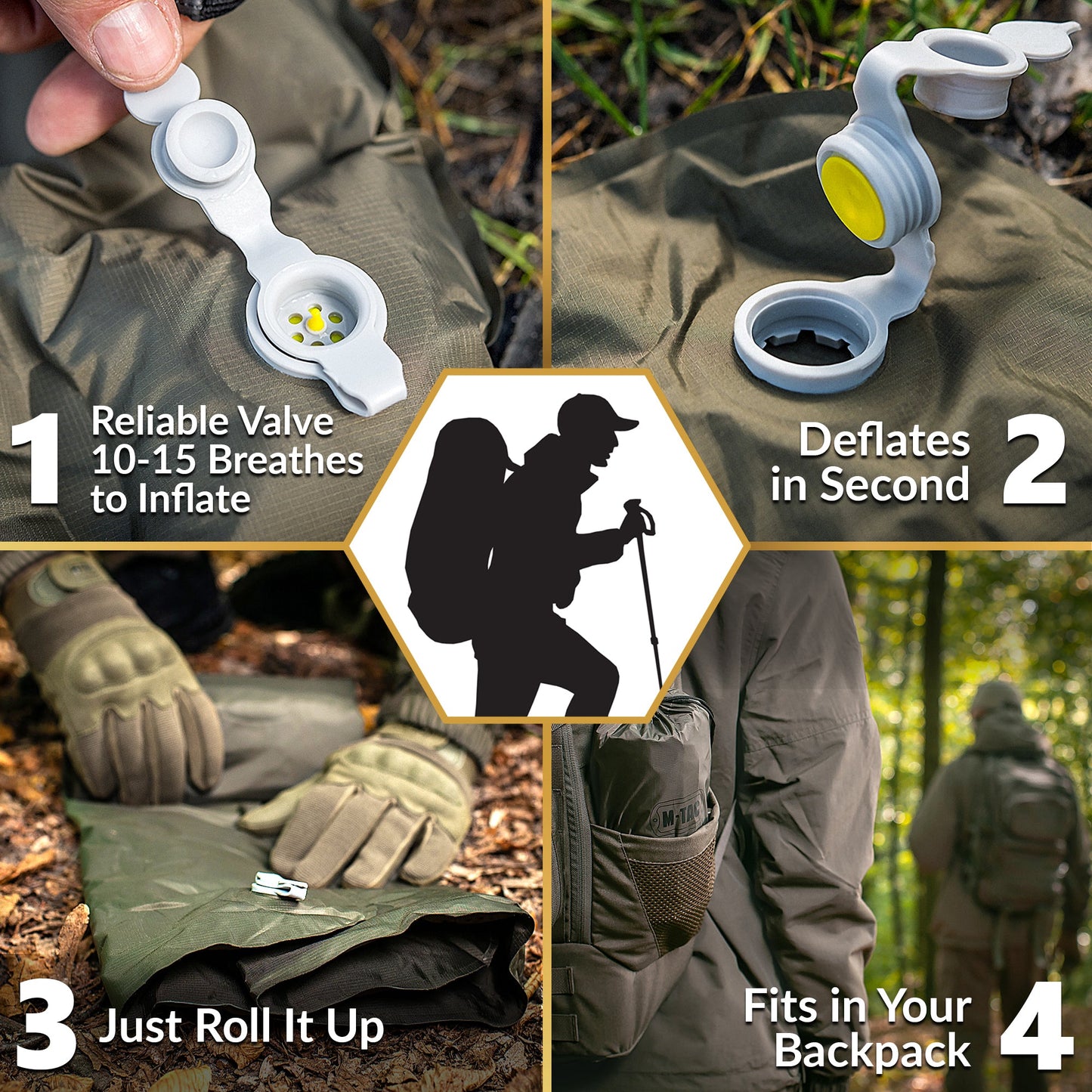 M‑Tac Inflatable Sleeping Pad (78″ × 22″)