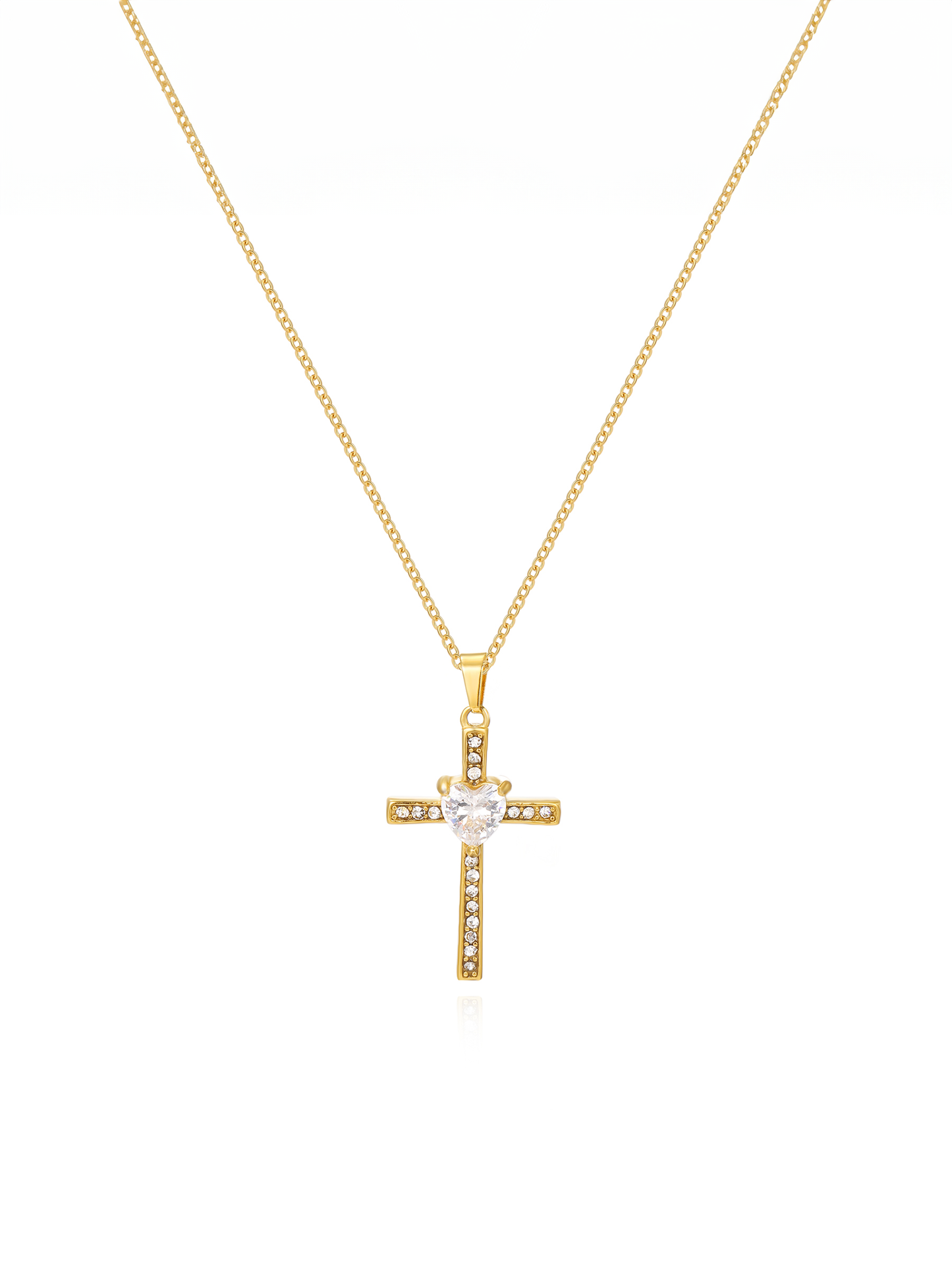 Heart Cross Necklace