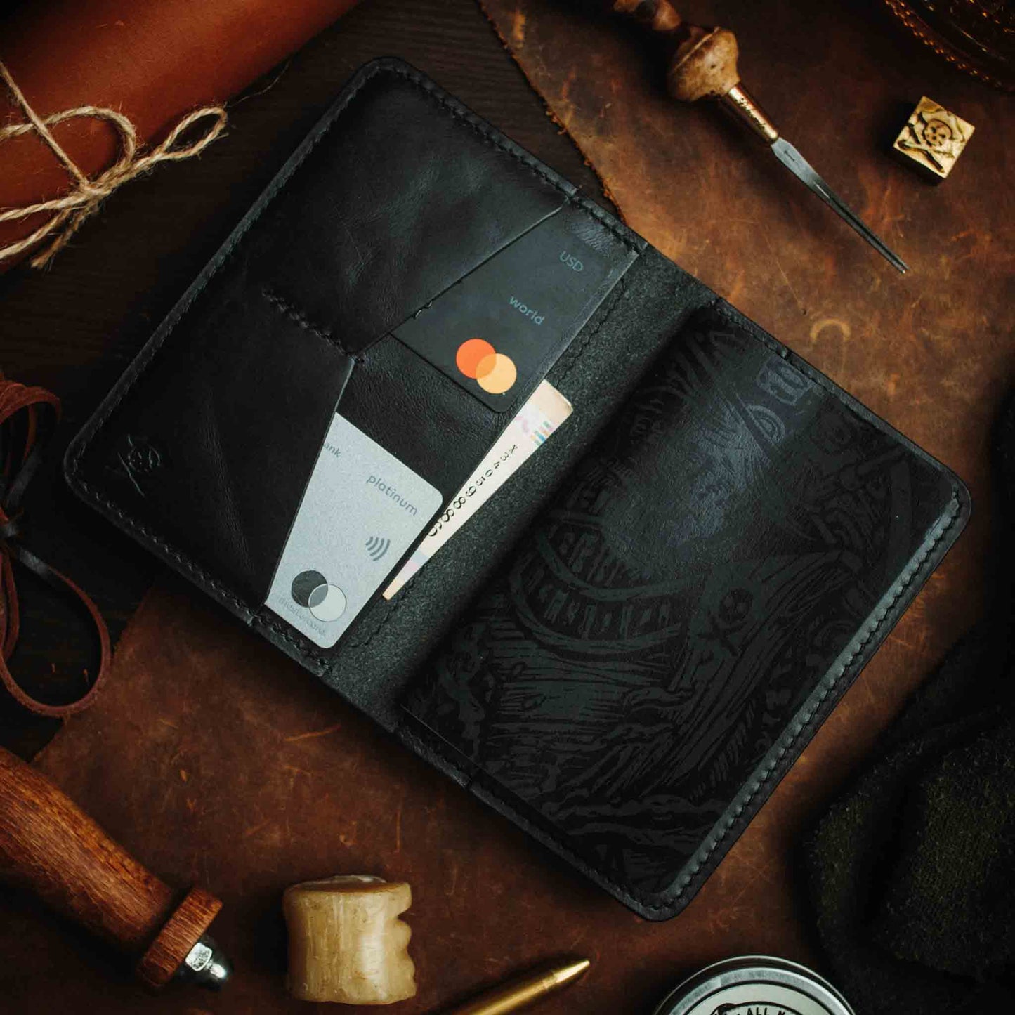 Passport Travel Wallet - Quartermaster v2 | Leather Velcro Organizer | Field Notes Holder