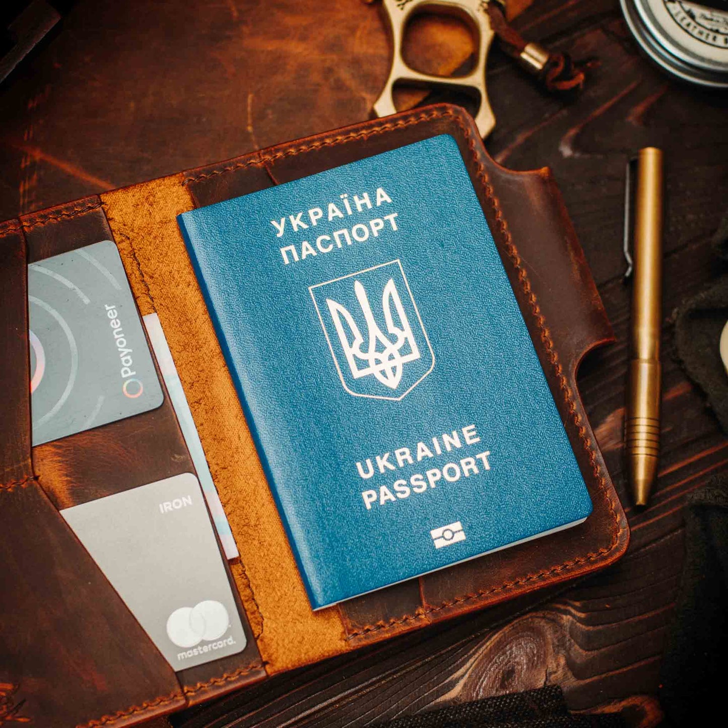 Passport Travel Wallet - Quartermaster v2 | Leather Velcro Organizer | Field Notes Holder