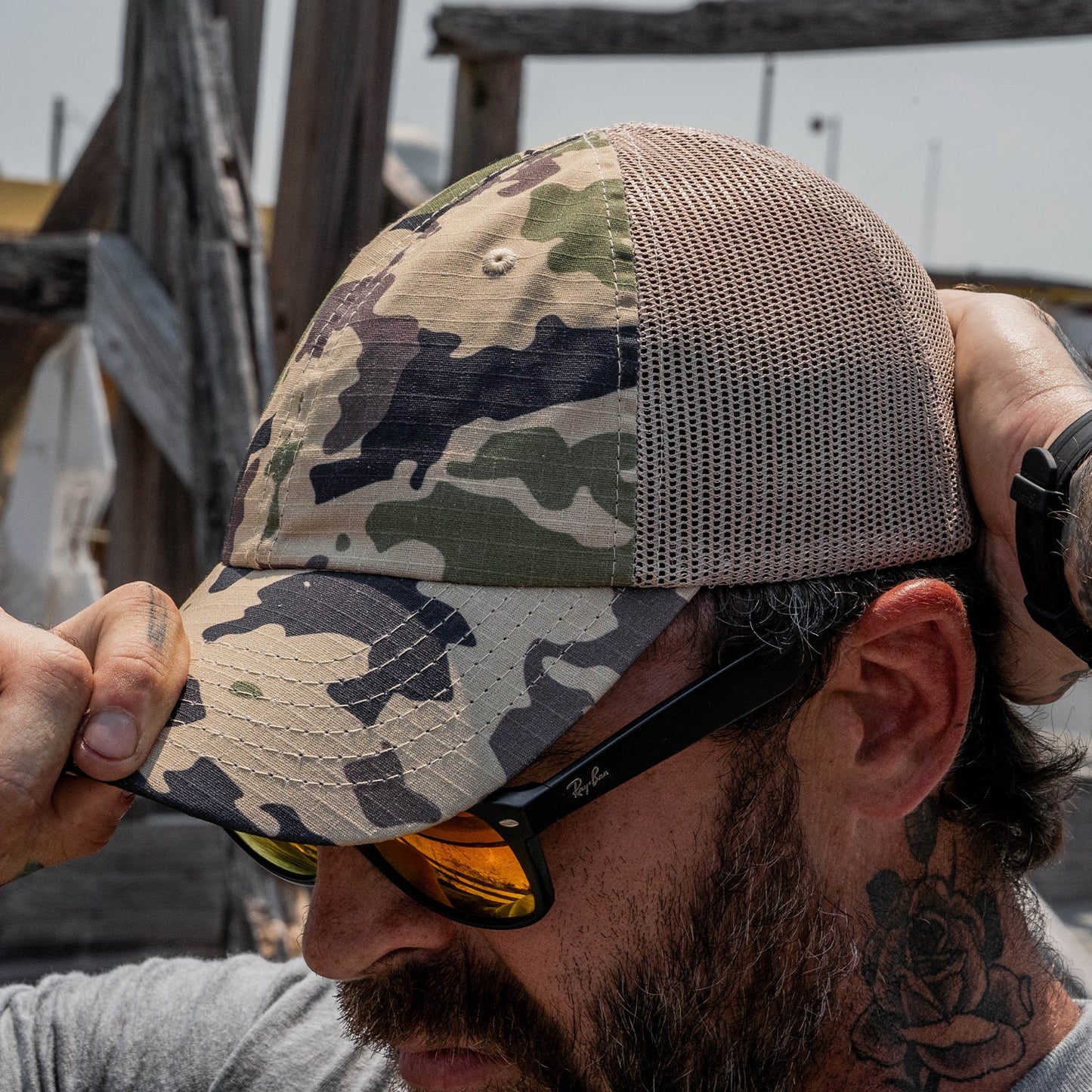 Ripstop Mesh Snapback Hat [no patch]