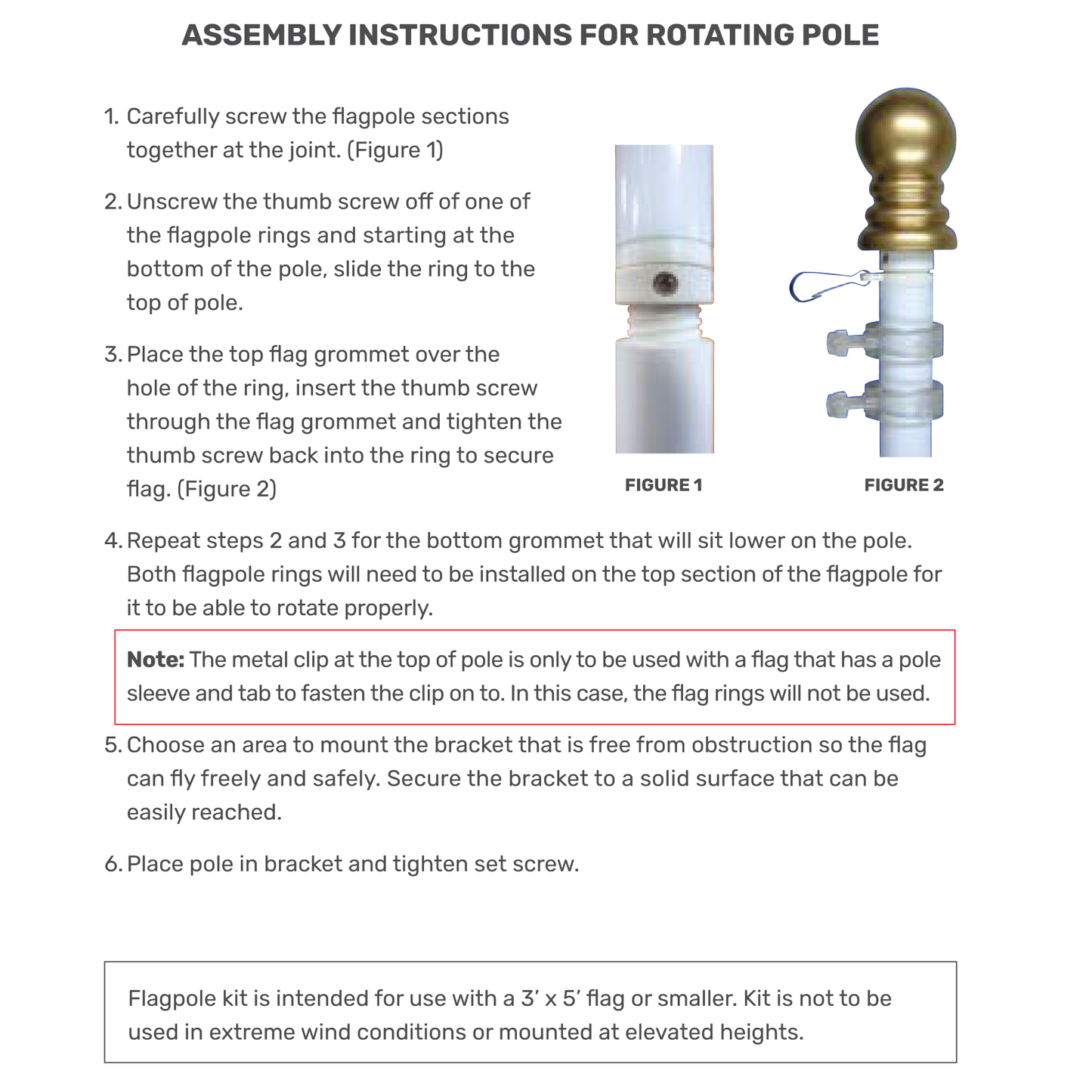Aluminum Rotating Flagpole