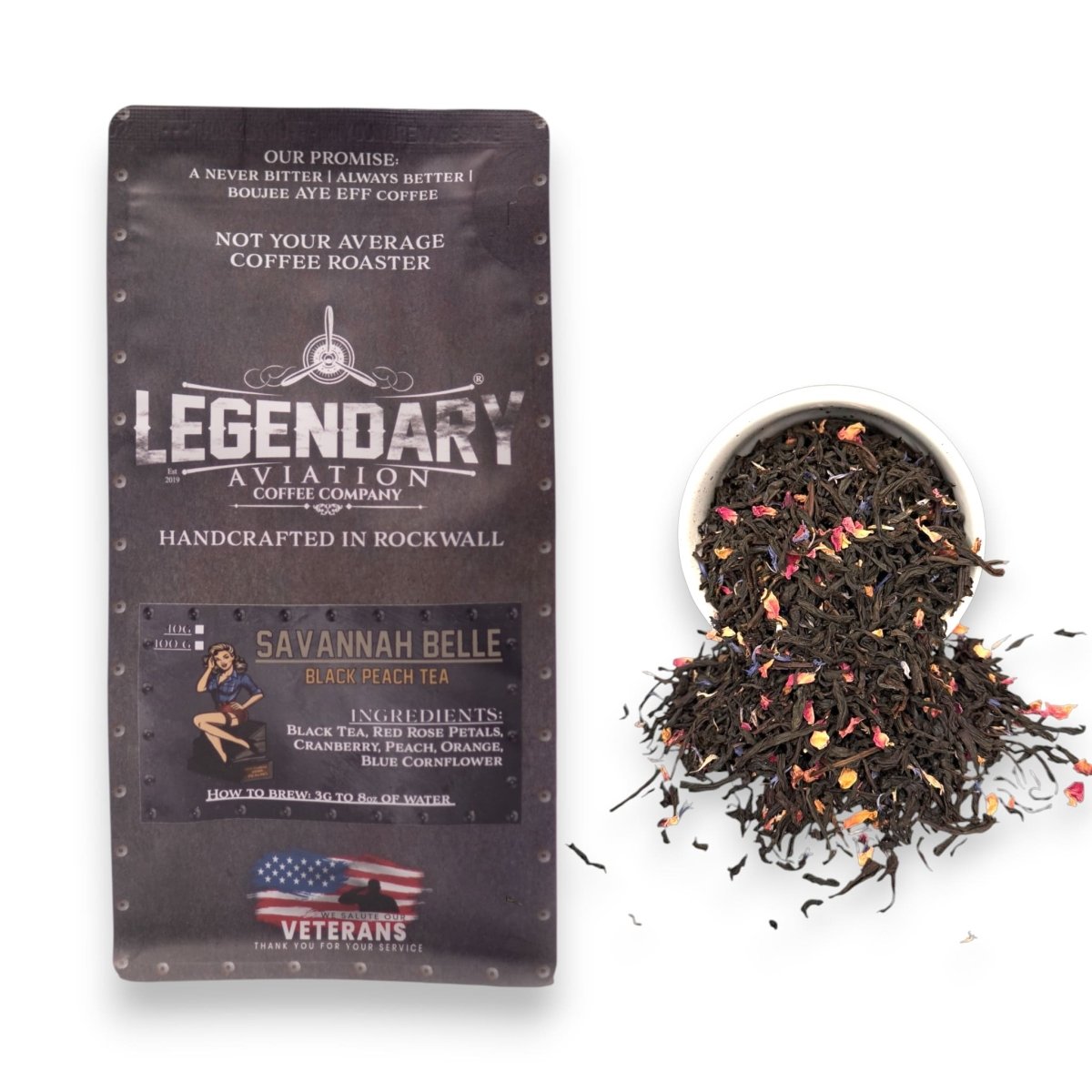 Savannah Belle | Black Peach Loose Leaf Tea