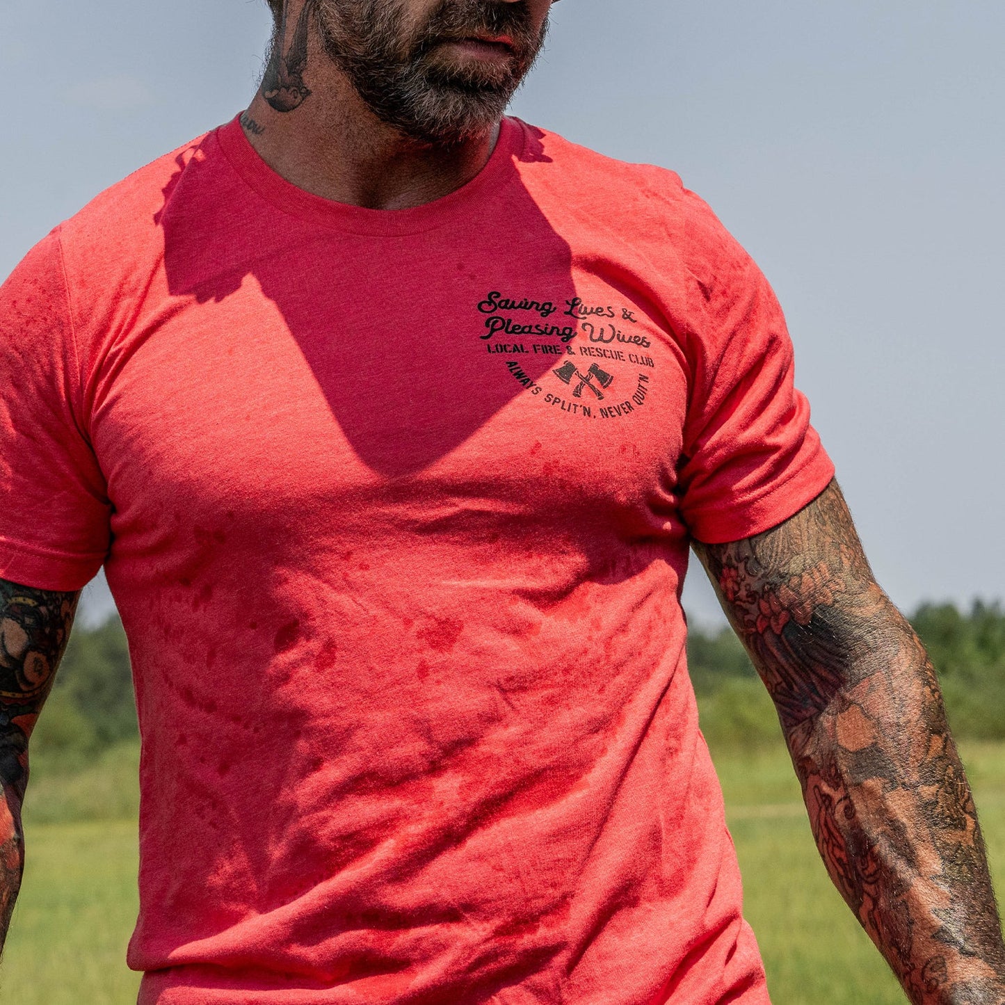 Saving Lives & Pleasing Wives Fire & Rescue Club Men's T-Shirt