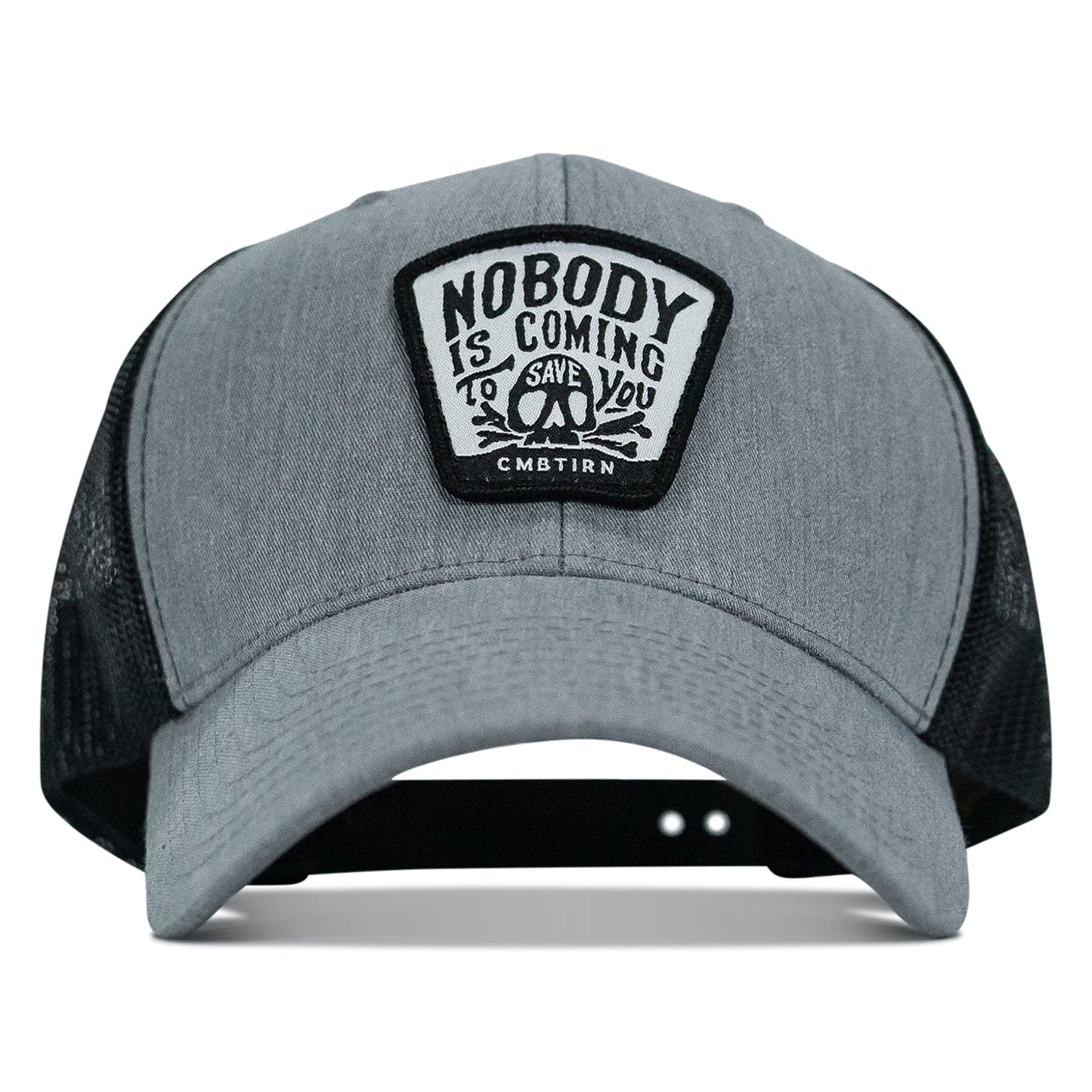 Nobody Is Coming To Save You Skull Patch Snapback Hat