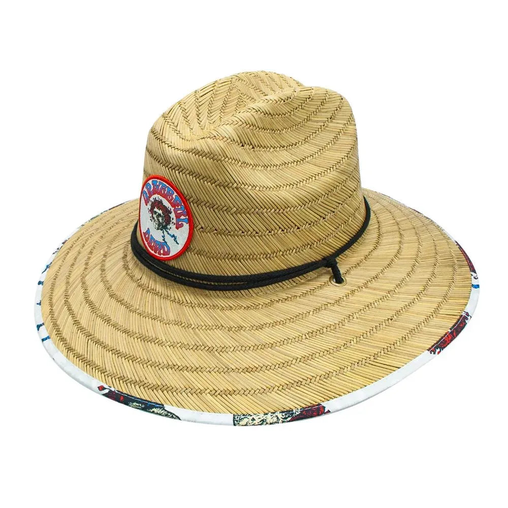 Peter Grimm Grateful Dead Skull & Roses Lifeguard - Rye Straw Lifeguard Hat