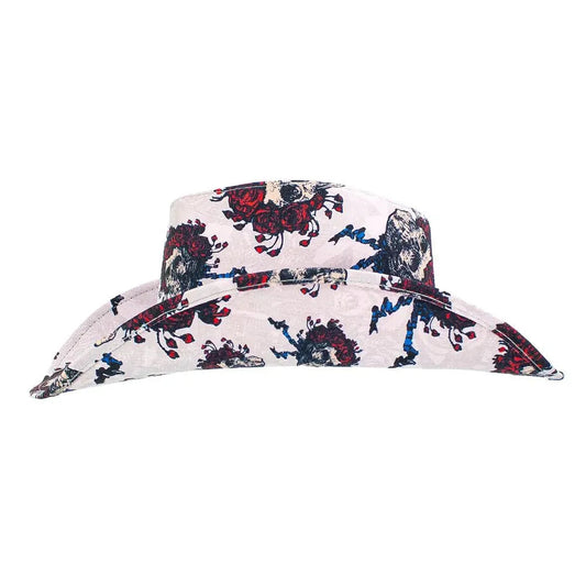 Peter Grimm Grateful Dead Skull & Roses Drifter - Cotton Cowboy Hat