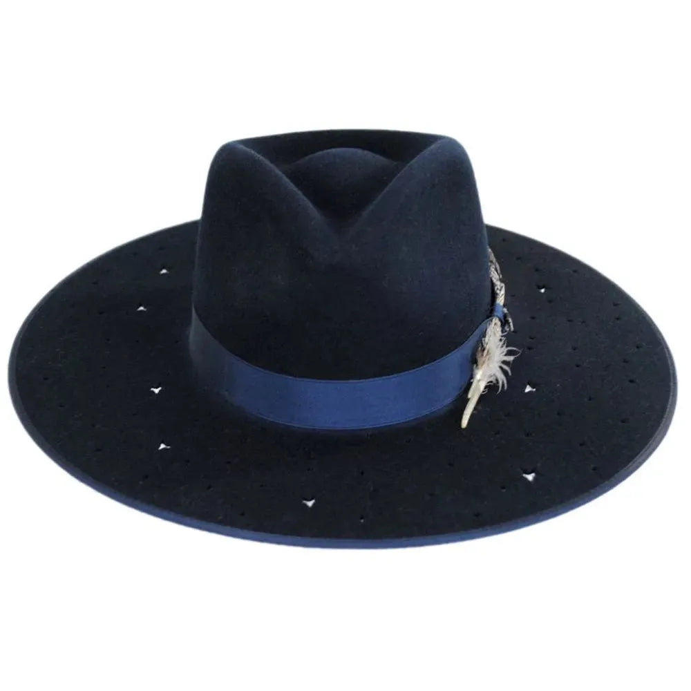 Stetson Night Sky S - Wide Brim Fedora Wool Felt Cowgirl Hat