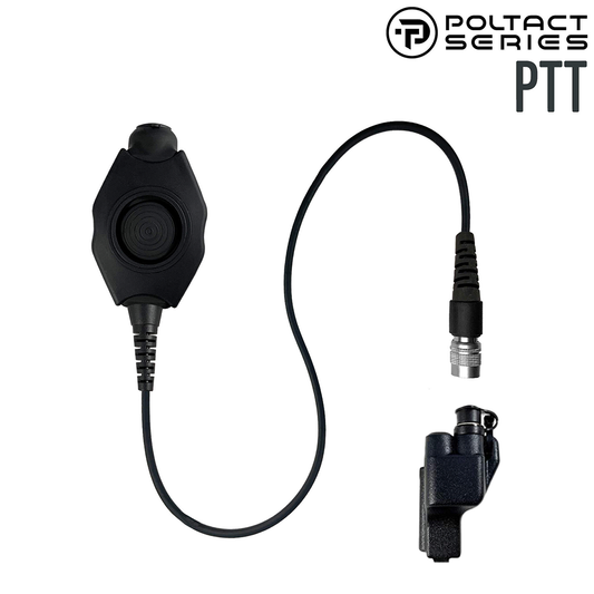 Tactical Radio PTT(Straight Cable) for Headset w/ Quick Disconnect (Hirose): NATO/Military Wiring, Gentex, Ops-Core, OTTO, Select Peltor Models, Helicopter - Motorola: XTS Series, HT/JT1000, MT/MTS2000, MTX838/900/8000/9000, PR1500 & More