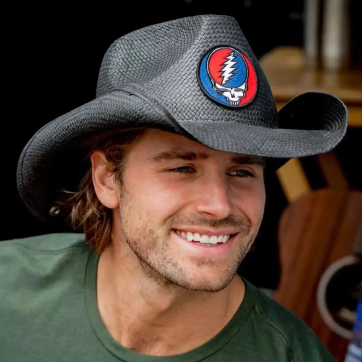 Peter Grimm Grateful Dead SYF (Steal Your Face) Cory - Straw Cowboy Hat