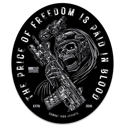 The Price Of Freedom Is Paid In Blood Decal