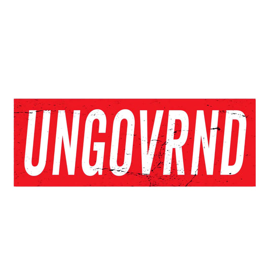 Ungovrnd Distressed Red Decal