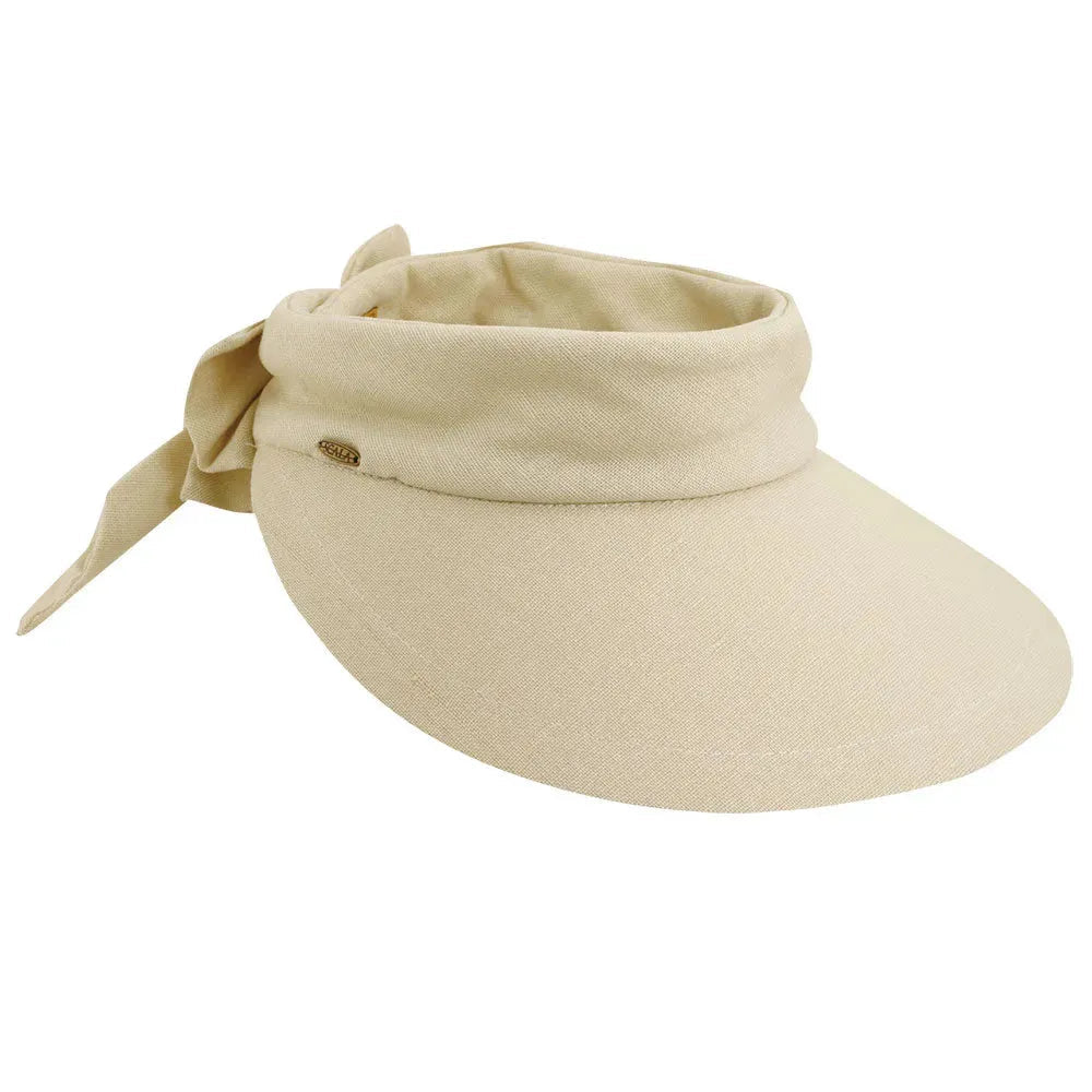 Scala Cotton Bow Visor - Womens Visor