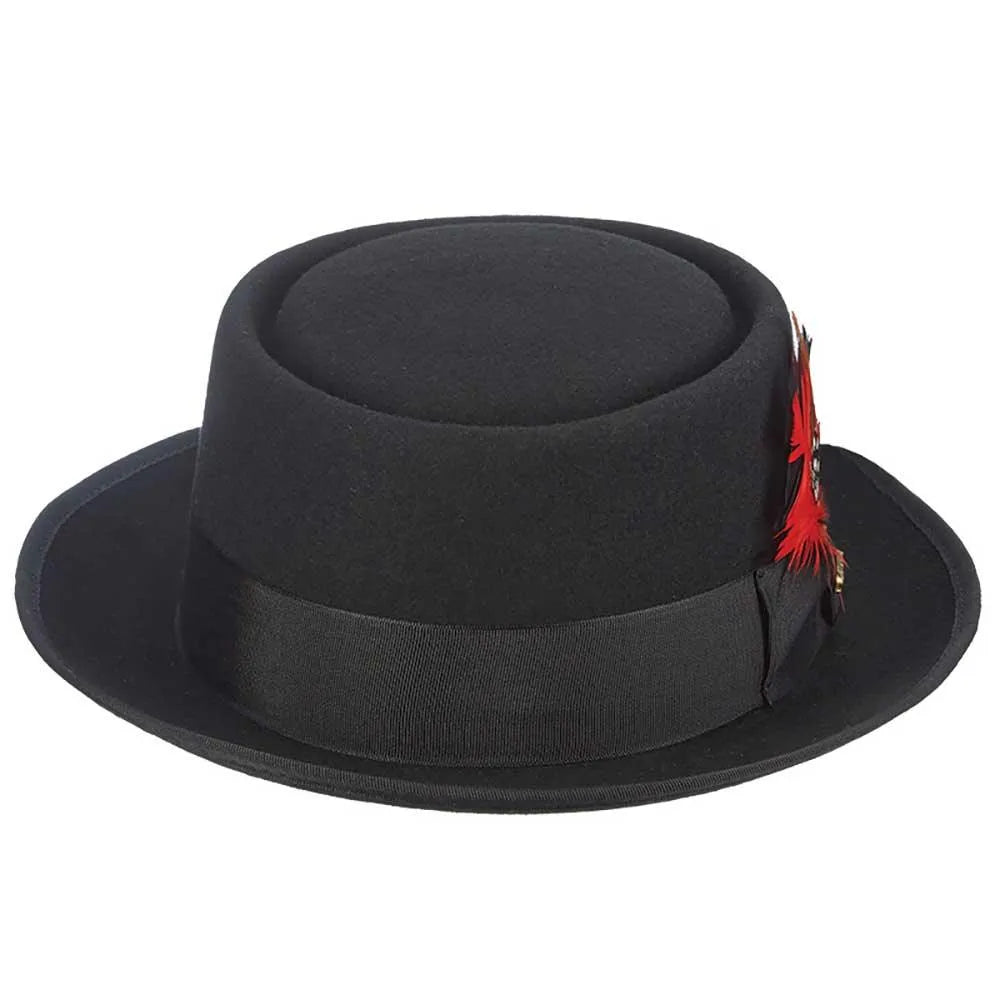 Scala Encore - Structured Wool Felt Pork Pie Hat