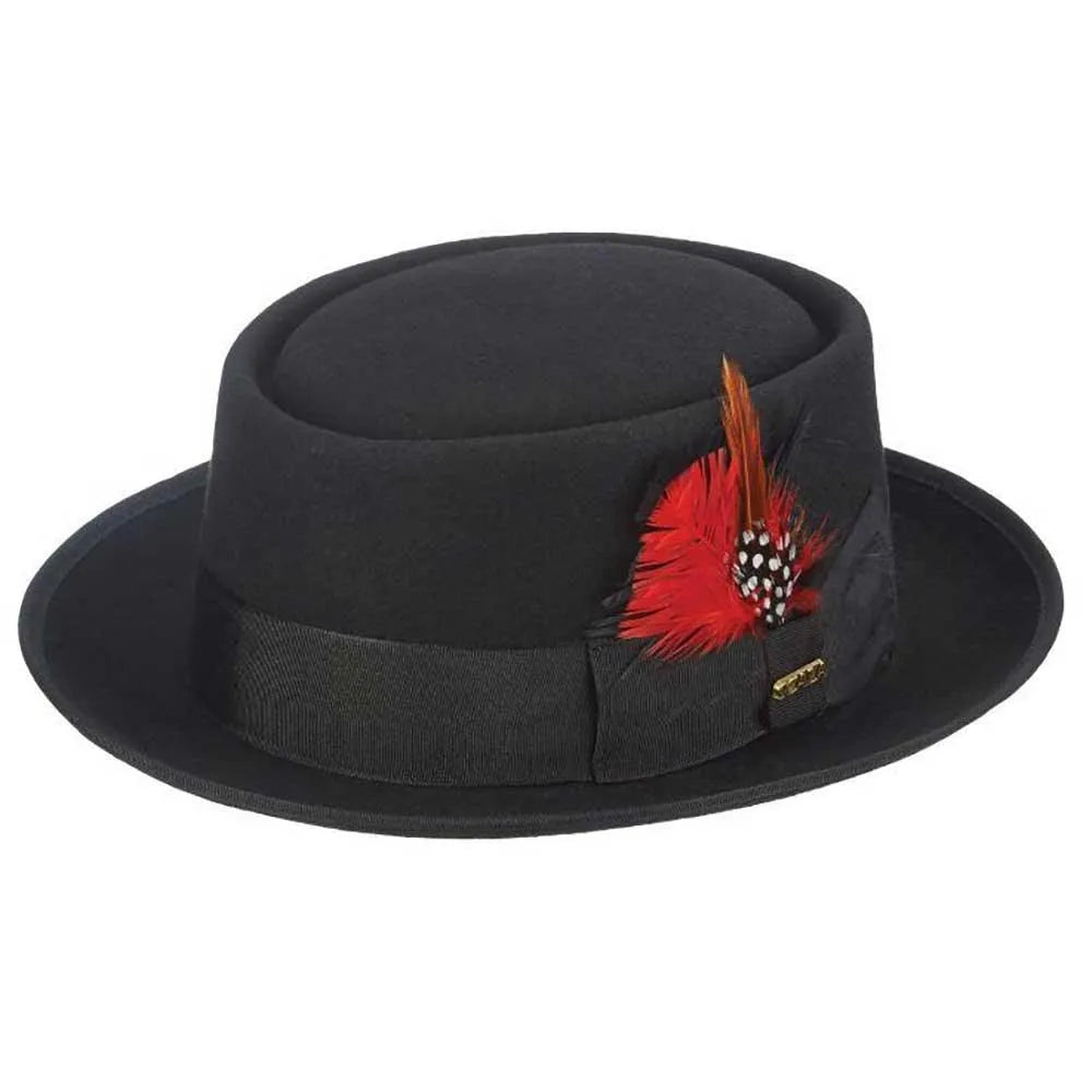 Scala Encore - Structured Wool Felt Pork Pie Hat