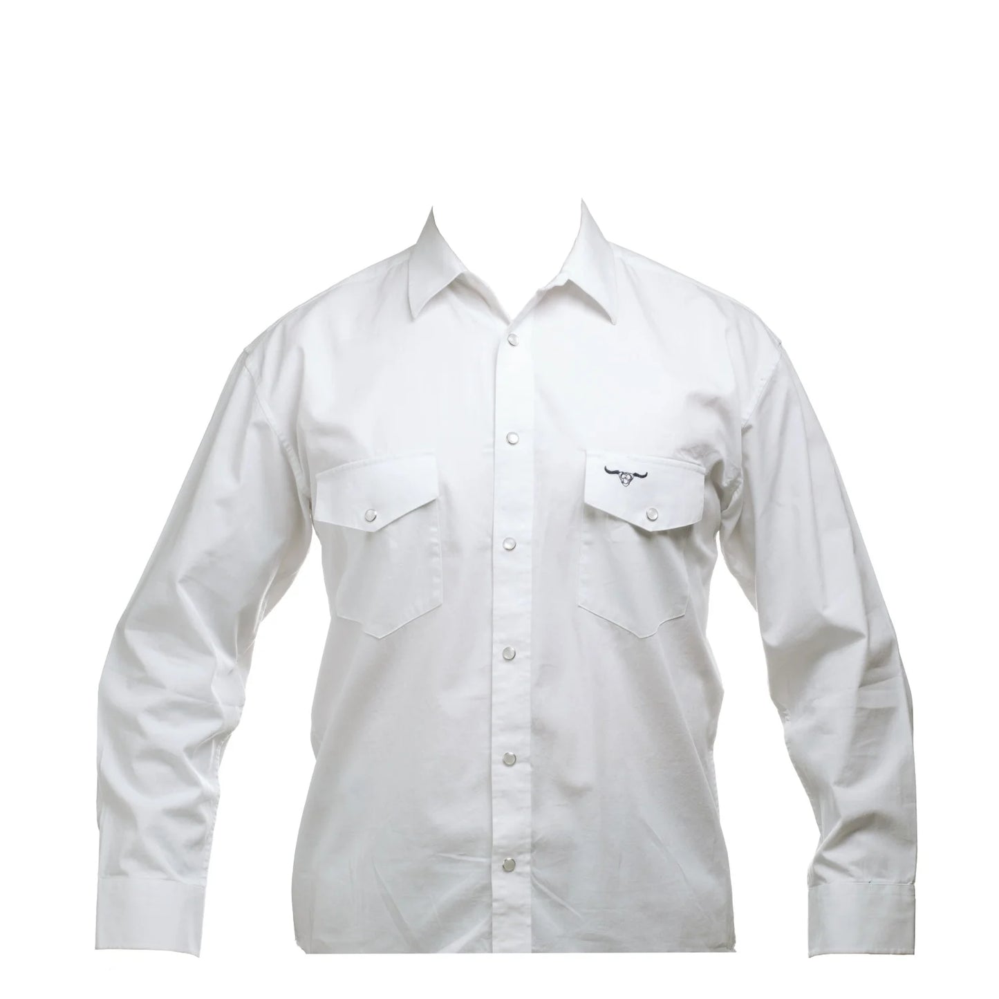 Bullhide Logo Western Shirt ( White ) - Men's Western Shirt